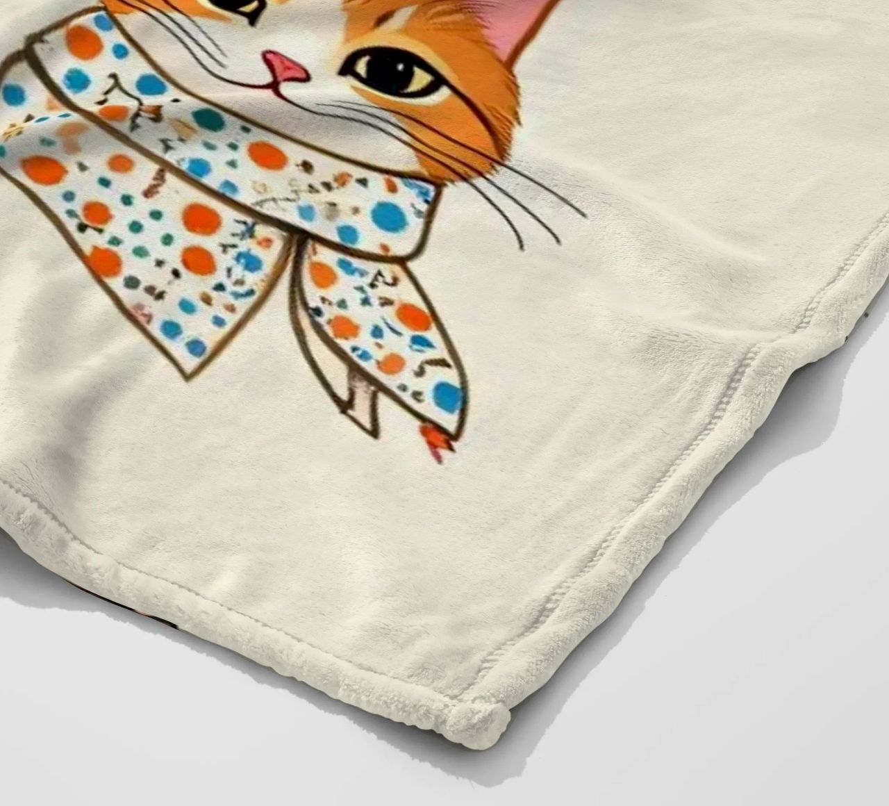 Gatti colorati con sciarpe dal design stravagante coperta in pile da DesignDoodle