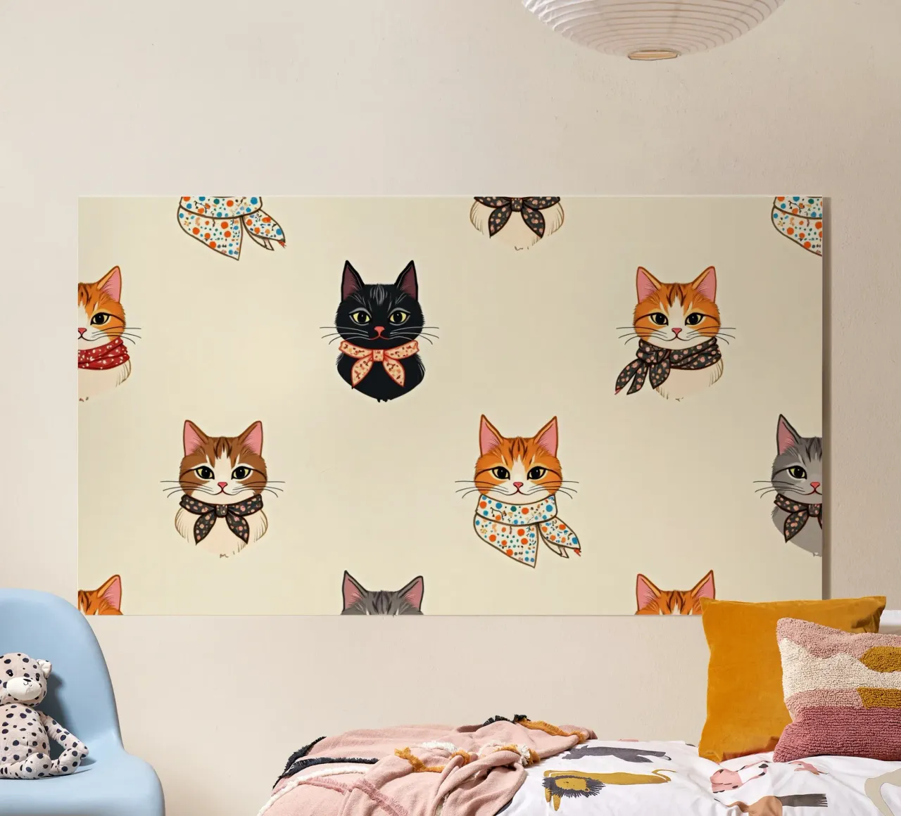 Gatti colorati con sciarpe dal design stravagante plexiglass da DesignDoodle