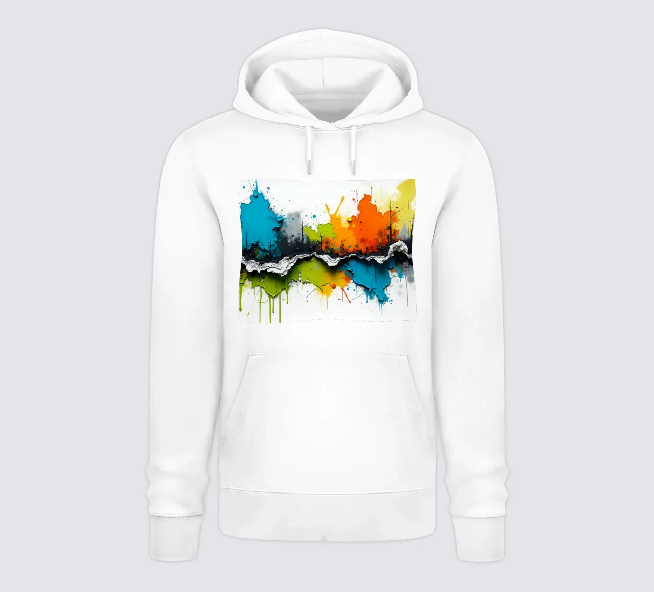 L'arte astratta vibrante è caratterizzata da colori e texture vivaci. felpa con cappuccio da DesignDoodle