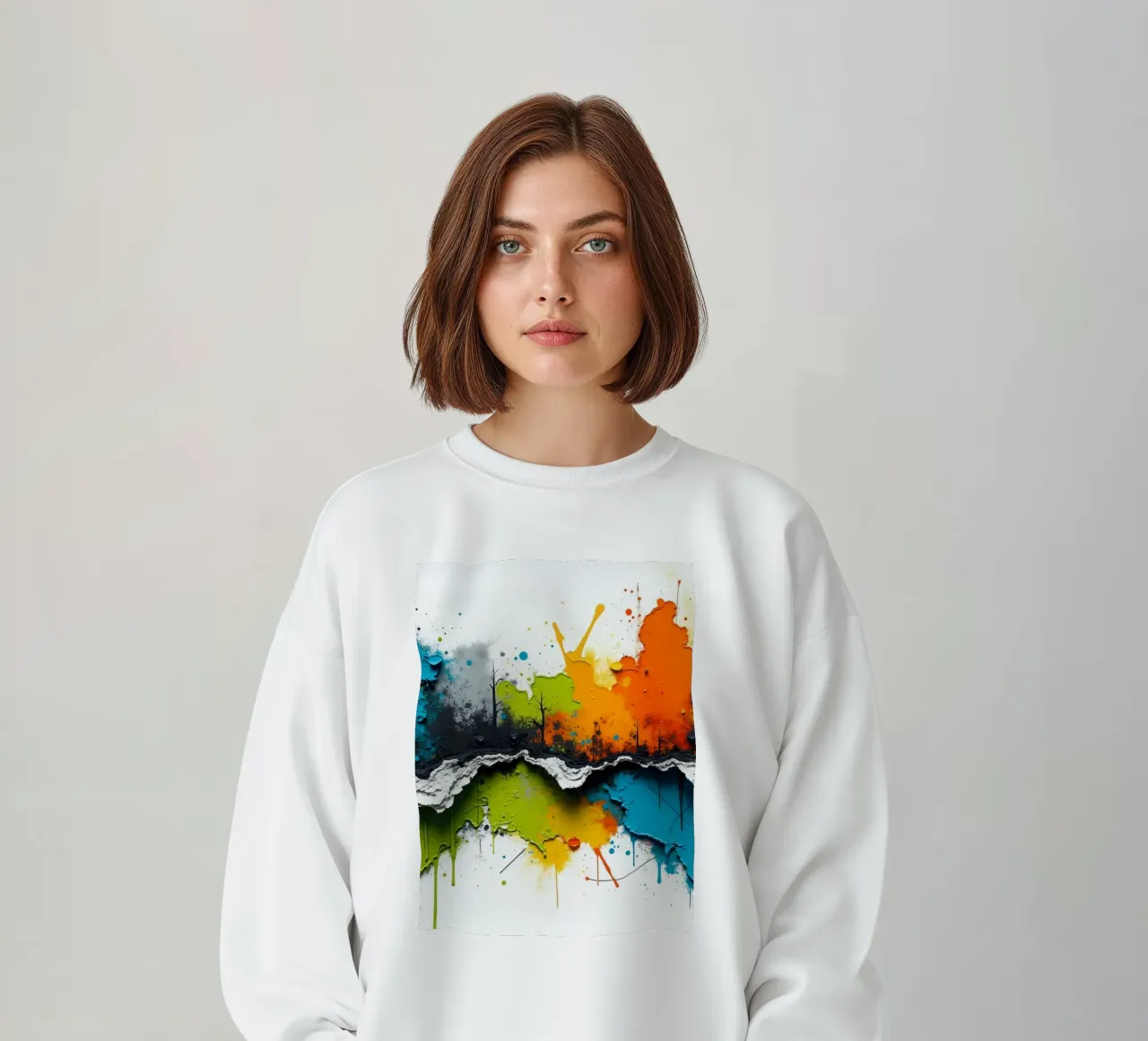 L'arte astratta vibrante è caratterizzata da colori e texture vivaci. felpa da DesignDoodle