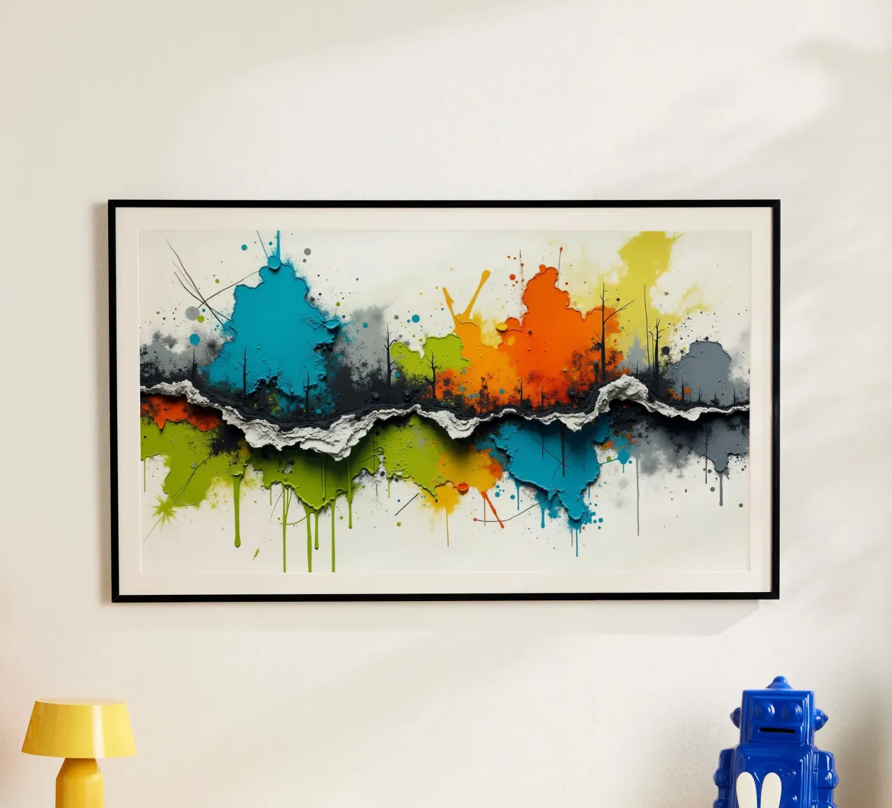 Vibrant abstract art features bold colors and textures hahnemühle by DesignDoodle