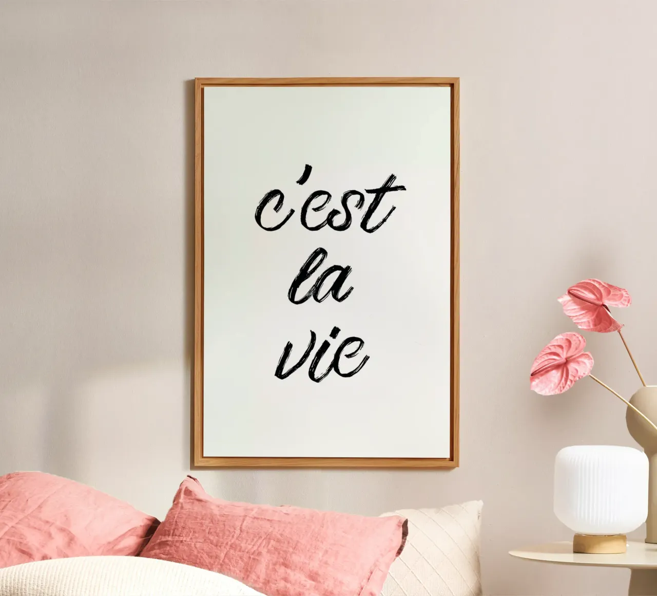 C'est la vie alluminio dibond da typed