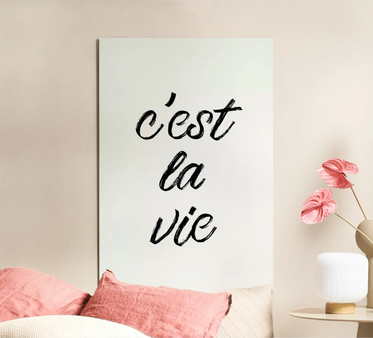 C'est la vie alluminio dibond da typed