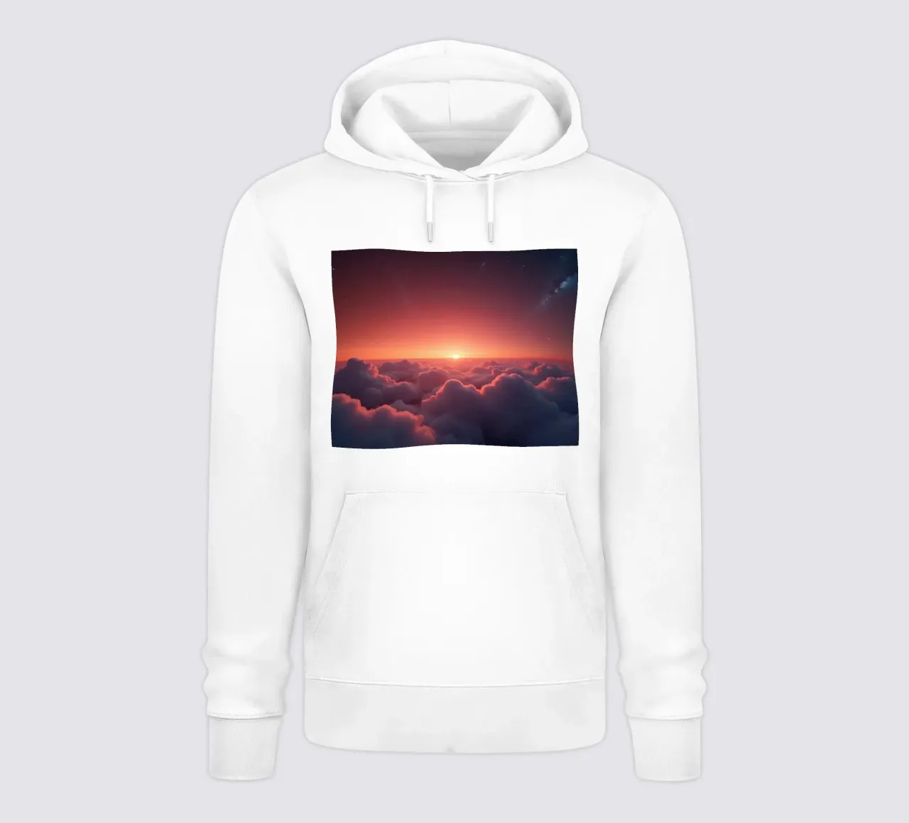 Un tramonto vibrante che brilla sopra le nuvole soffici in un cielo sereno felpa con cappuccio da DesignDoodle
