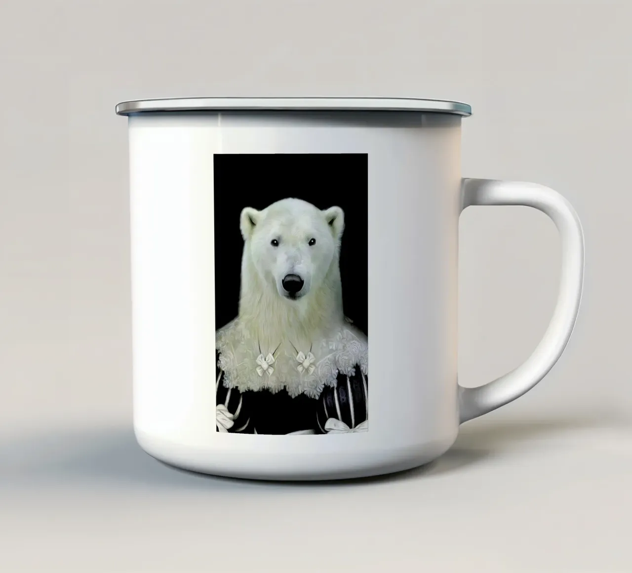 Polly tazza in smalto da Tein Lucasson