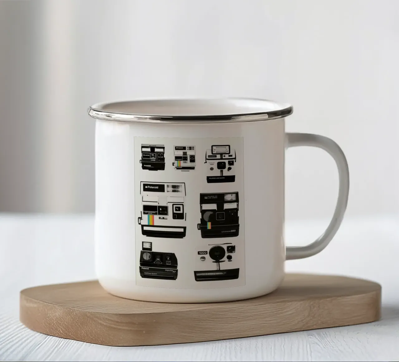Instant Camera Collection tazza in smalto da Florent Bodart