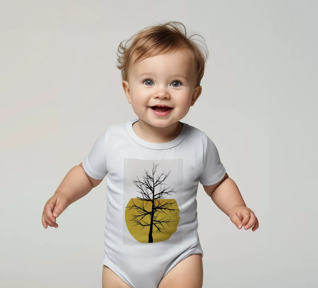 In The Wild short-sleeve baby romper by Kubistika