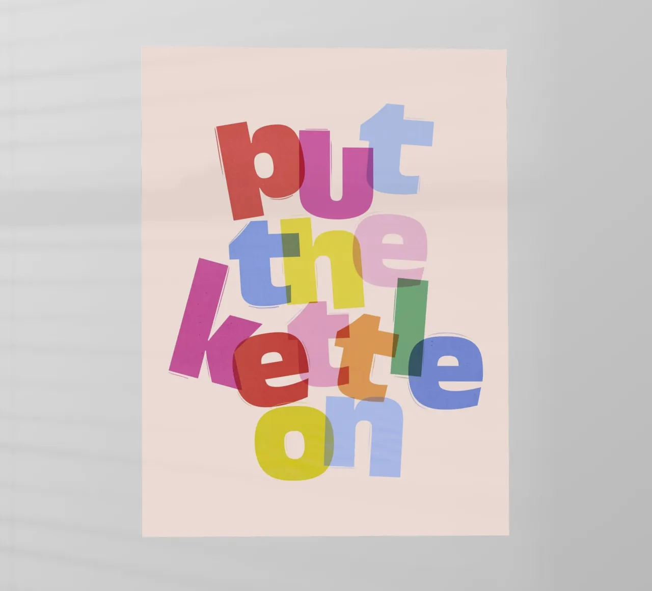 Put the Kettle On - Arte murale allegra per la cucina pellicola backlit da showmemars
