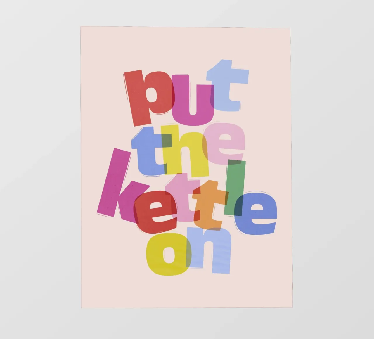 Put the Kettle On - Arte murale allegra per la cucina pellicola backlit da showmemars
