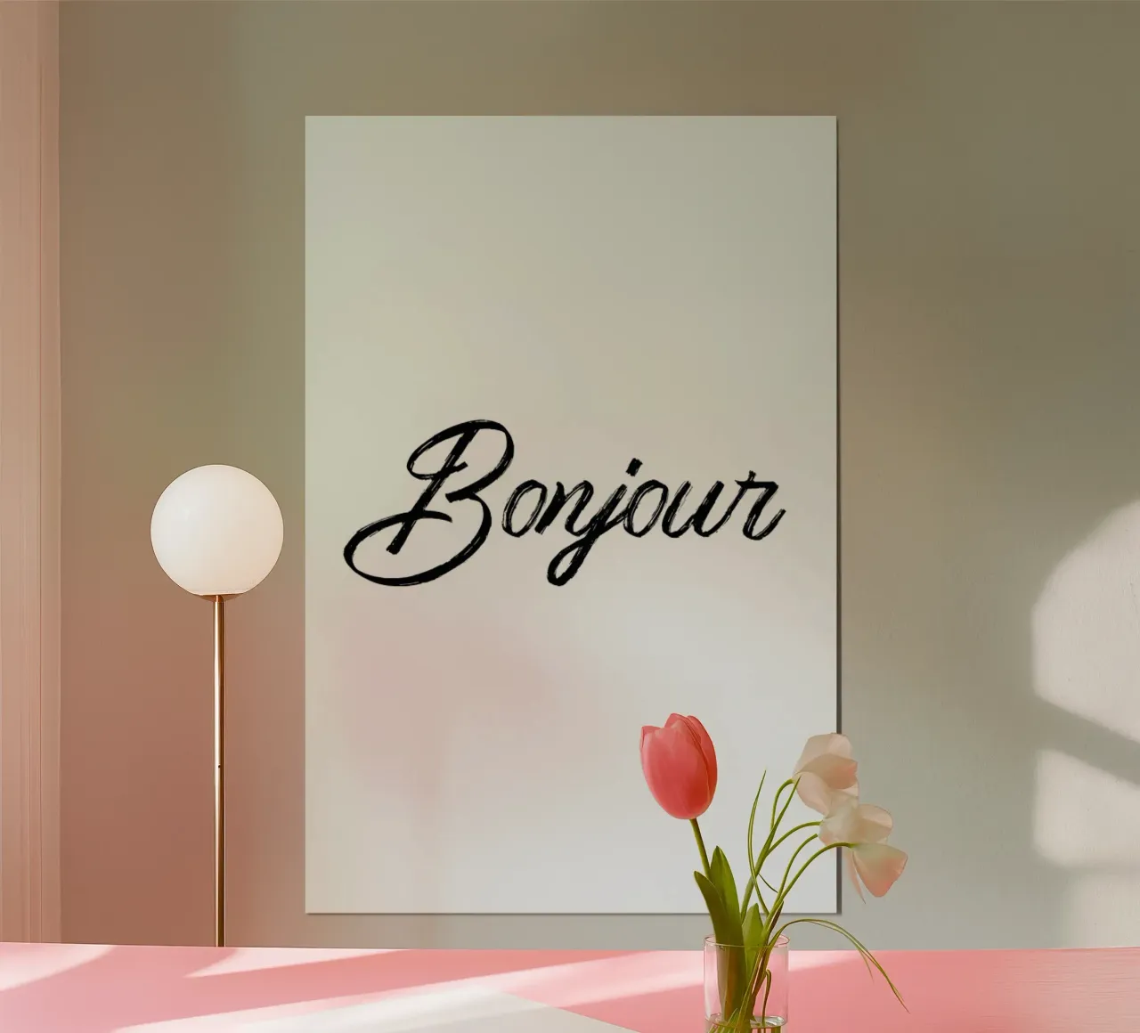 Bonjour poster da typed