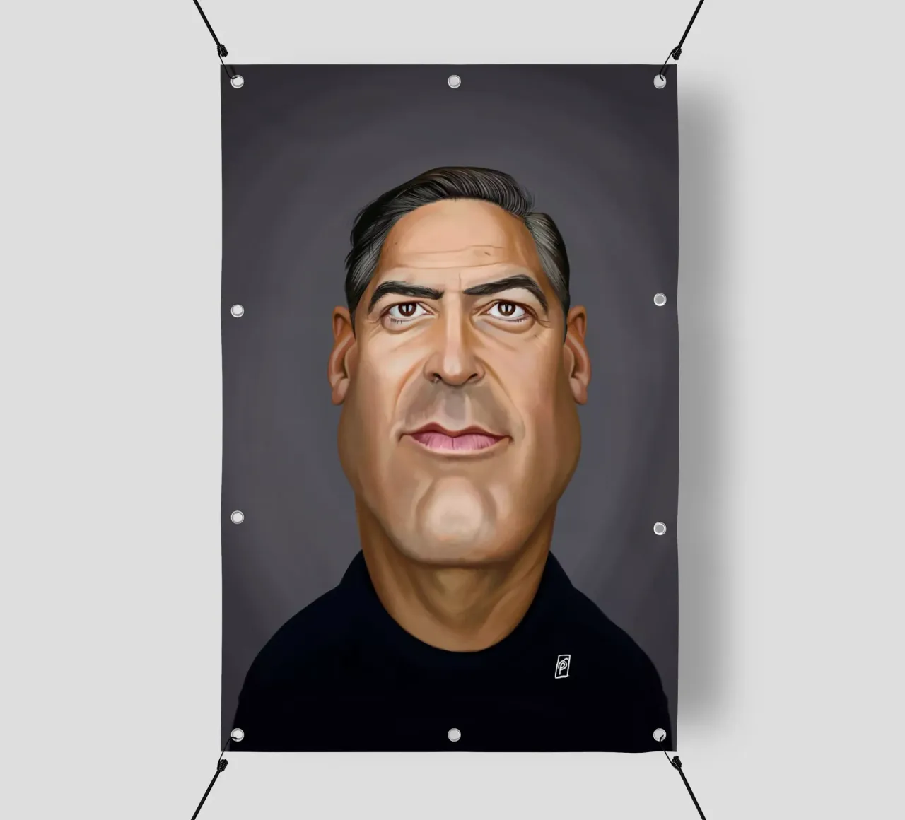 George Clooney telo in pvc da Rob Art | Illustration