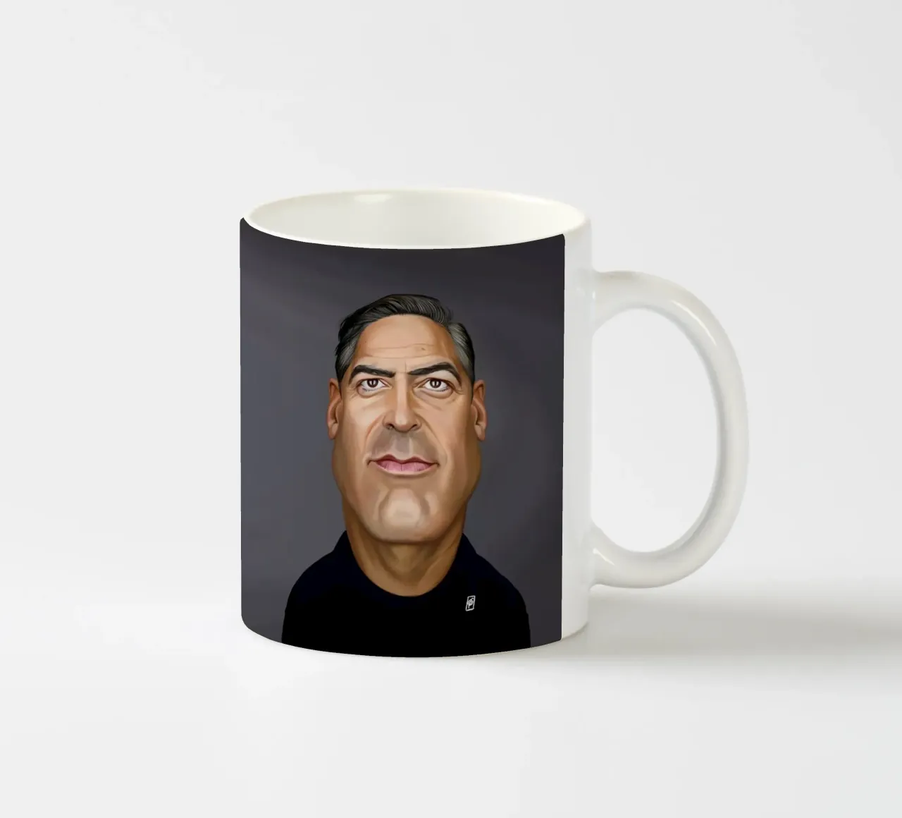 George Clooney tazza in ceramica da Rob Art | Illustration