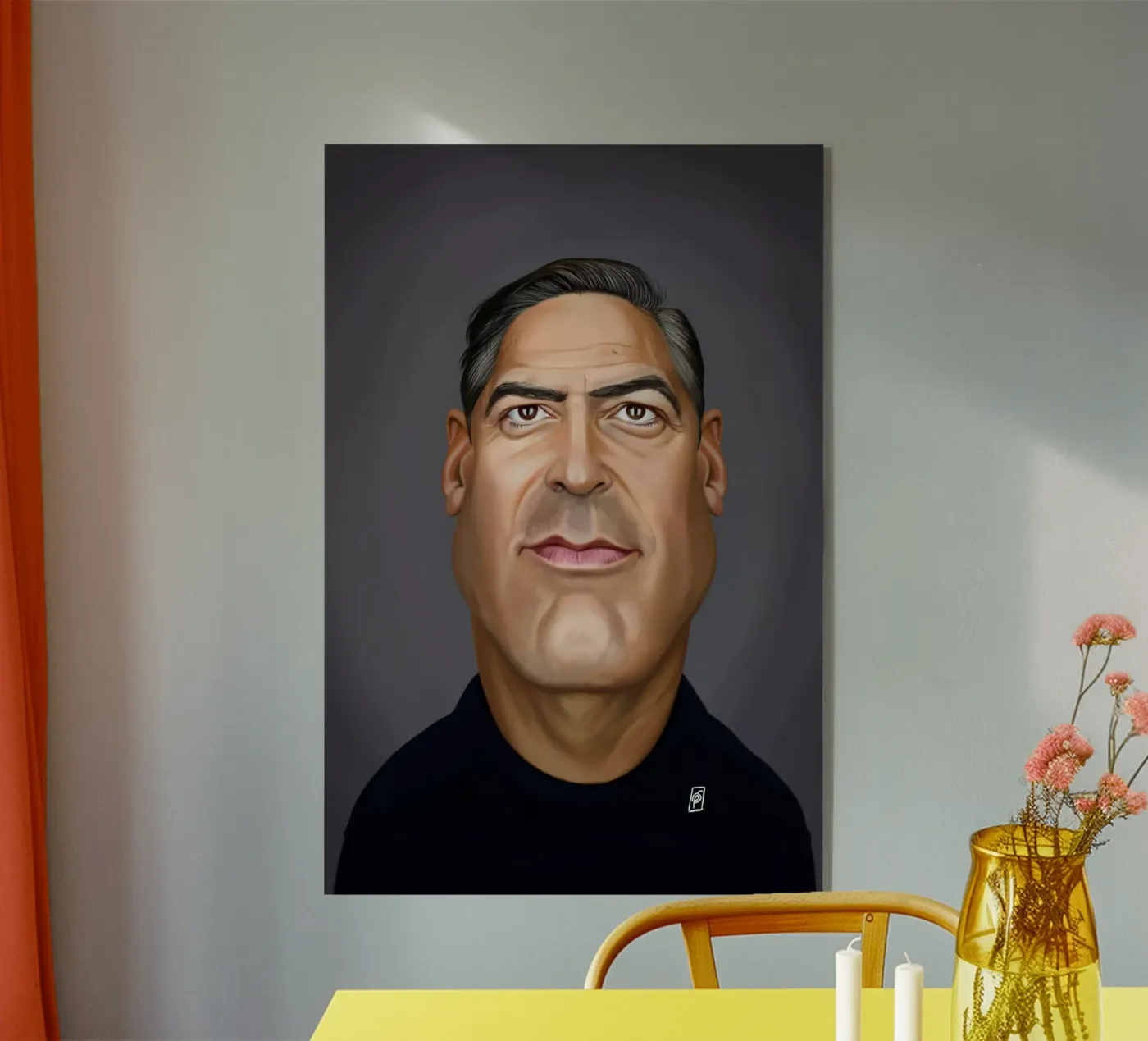 George Clooney plexiglass da Rob Art | Illustration