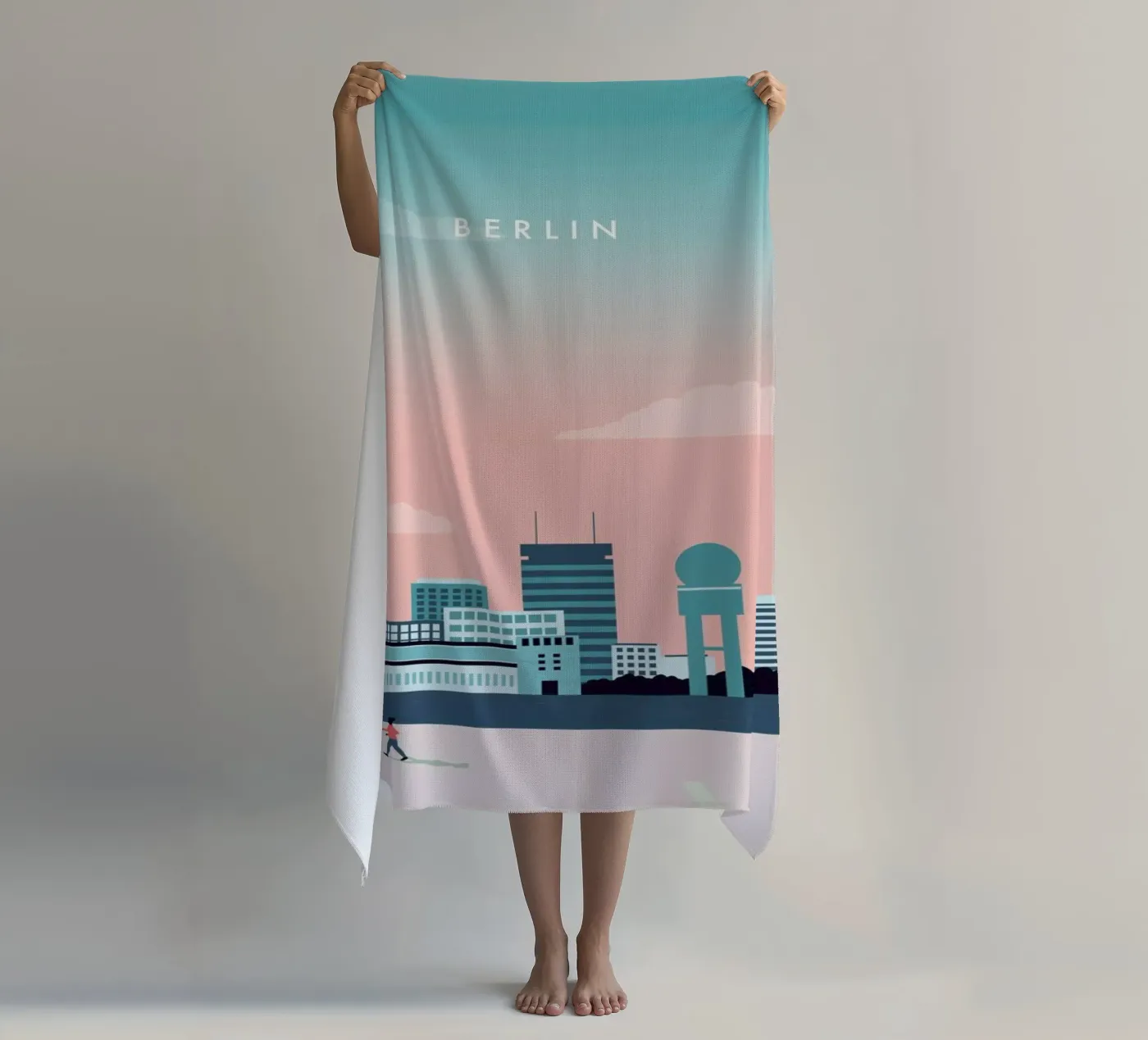 Berlin beach towel by Katinka Reinke
