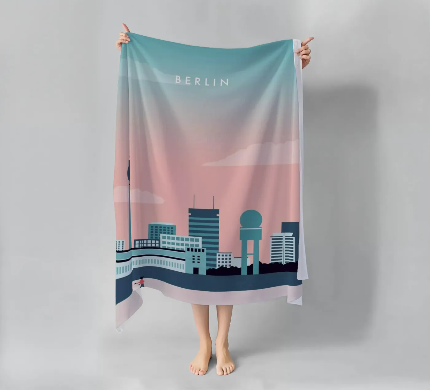 Berlin beach towel by Katinka Reinke