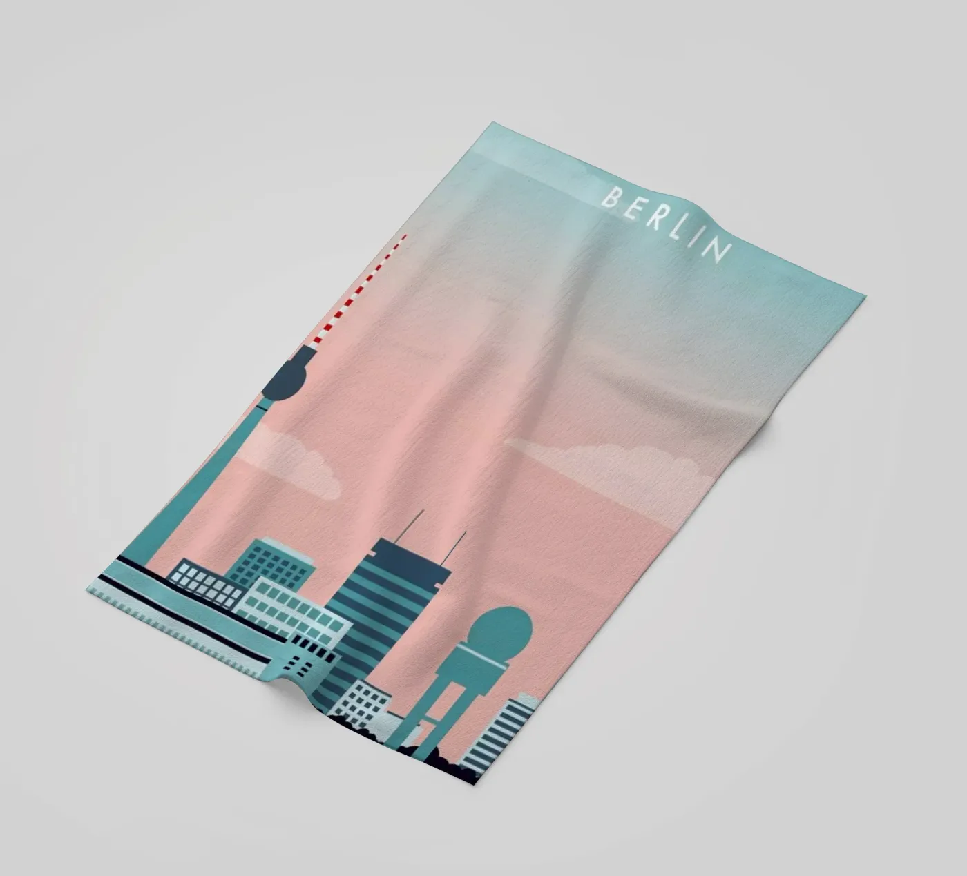 Berlin beach towel by Katinka Reinke