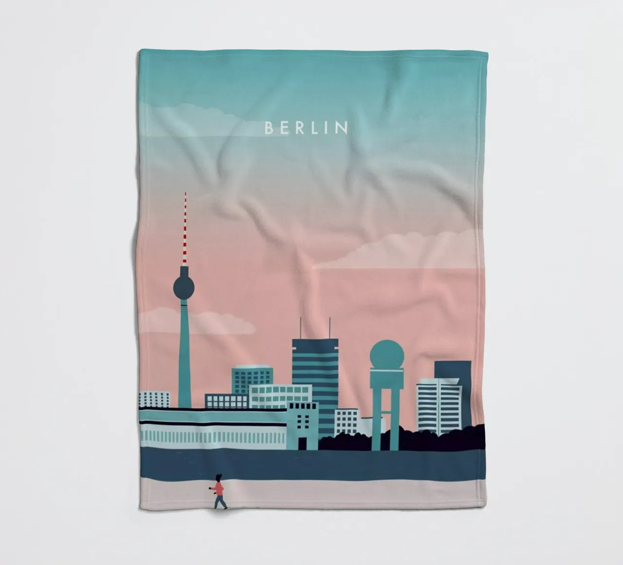Berlin Fleecedecke von Katinka Reinke