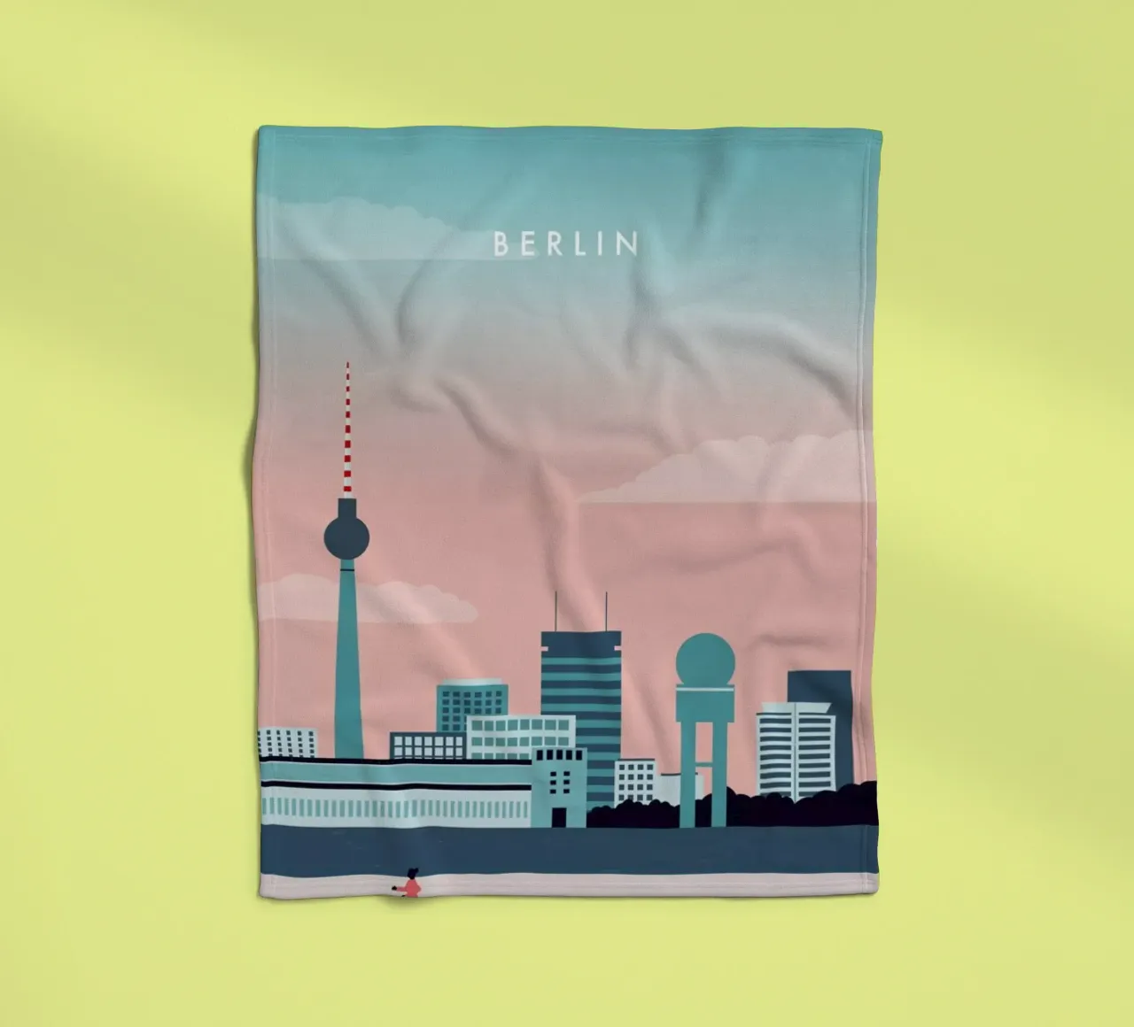 Berlin Fleecedecke von Katinka Reinke