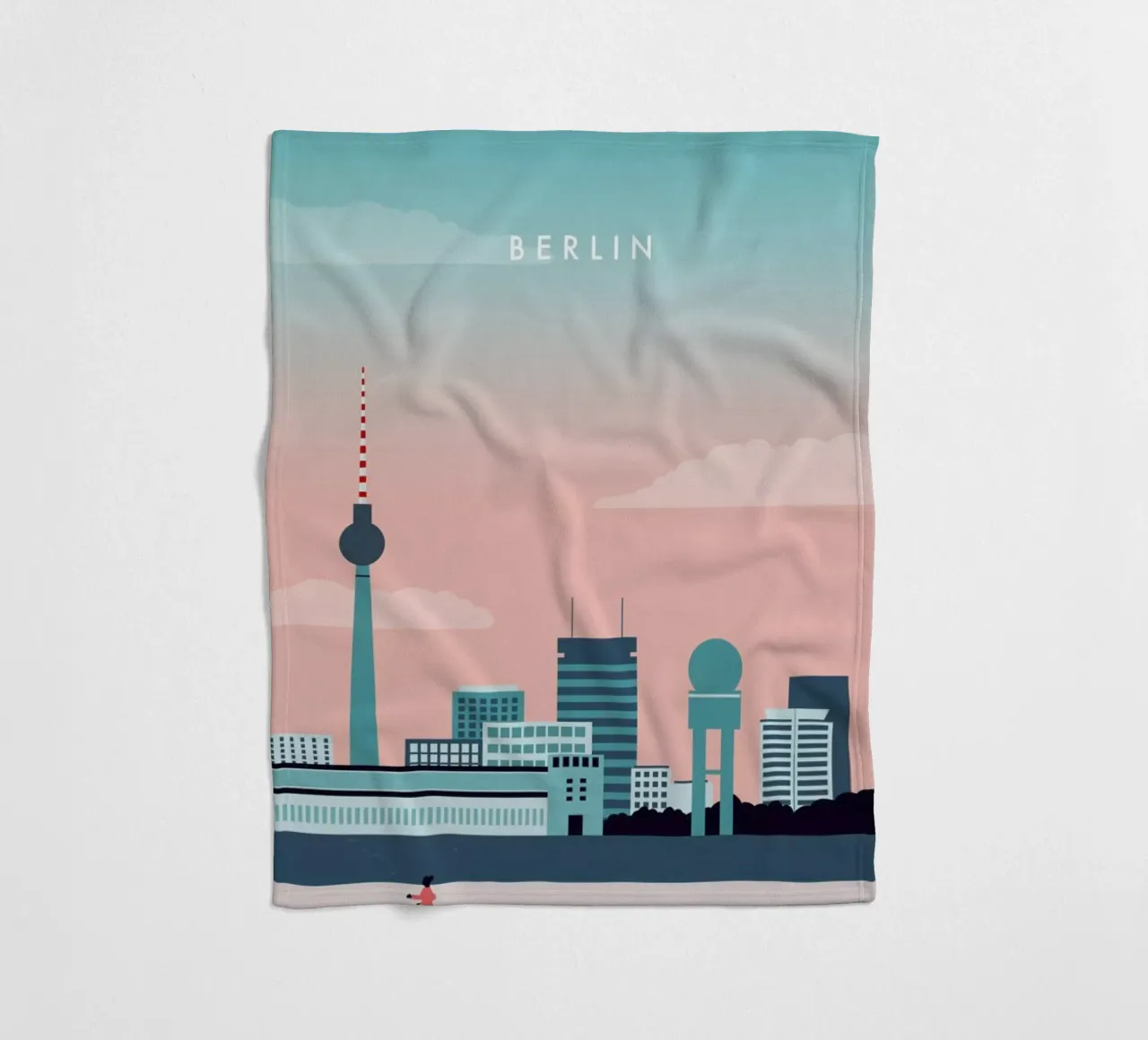 Berlin Fleecedecke von Katinka Reinke