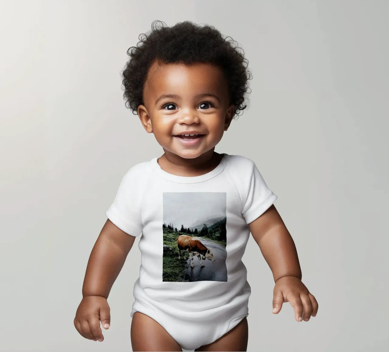 Making Moo-ves body neonato maniche corte da Natural Kingdom