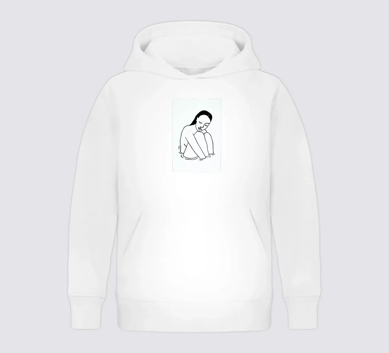Alone Line kids hoodie by Ninhol