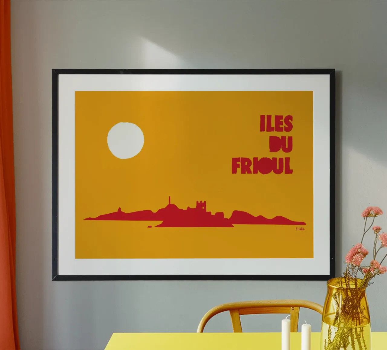 Isole di Frioul poster con telaio in plastica da C.WILL