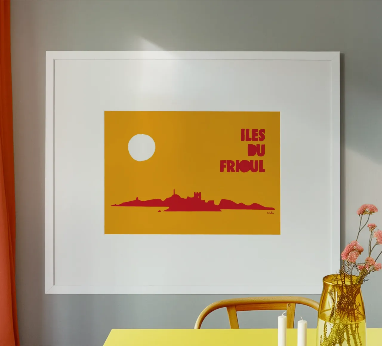 Isole di Frioul poster con telaio in plastica da C.WILL