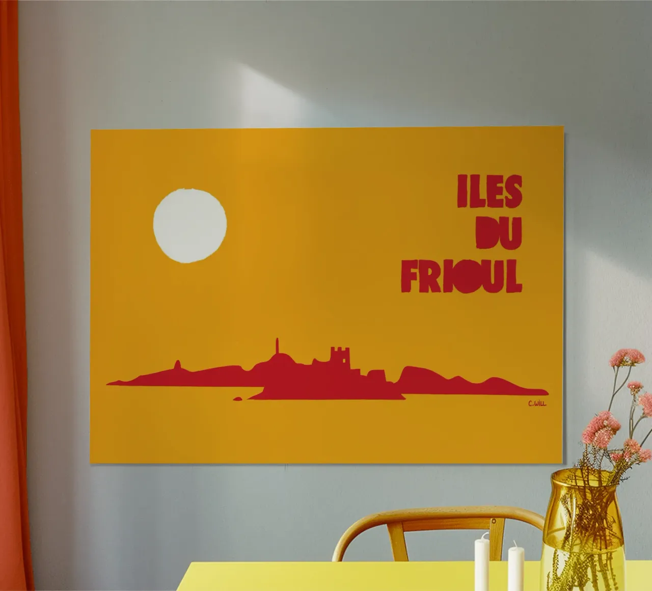 Isole di Frioul poster con telaio in plastica da C.WILL