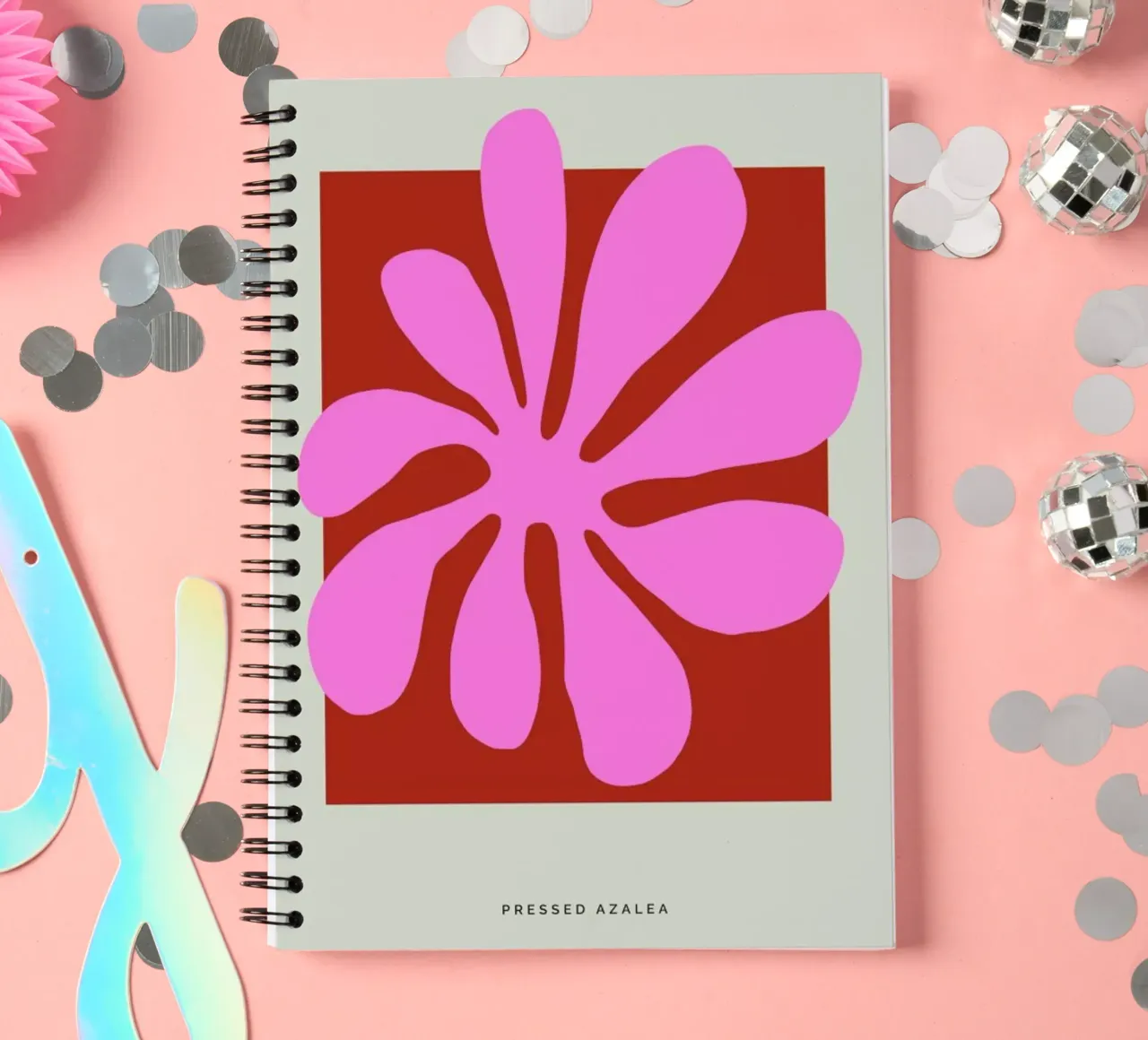 Pressed Azalea spiral notebook by Studio One