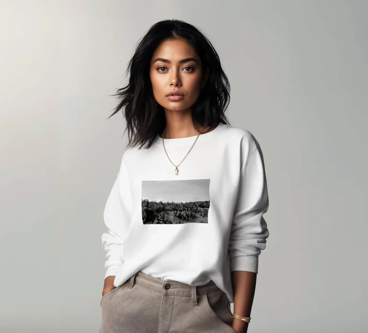 Trees On The Ridge sweatshirt by Nur Mut
