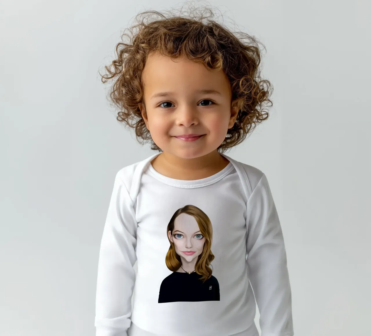 Emma Stone Langarm Babybody von Rob Art | Illustration