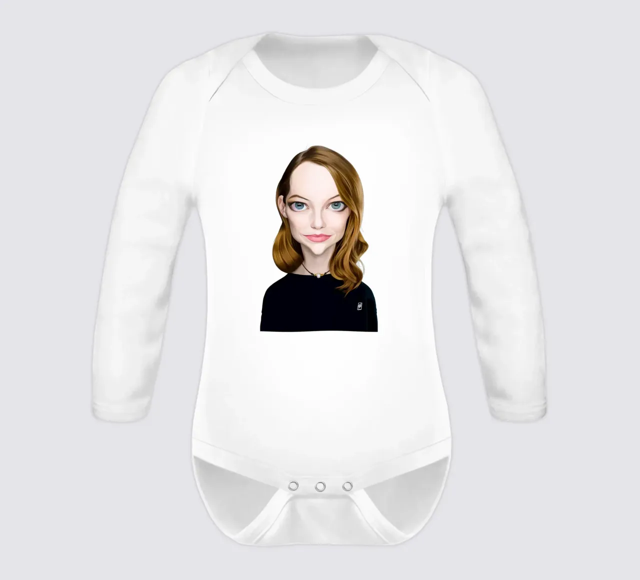 Emma Stone Langarm Babybody von Rob Art | Illustration
