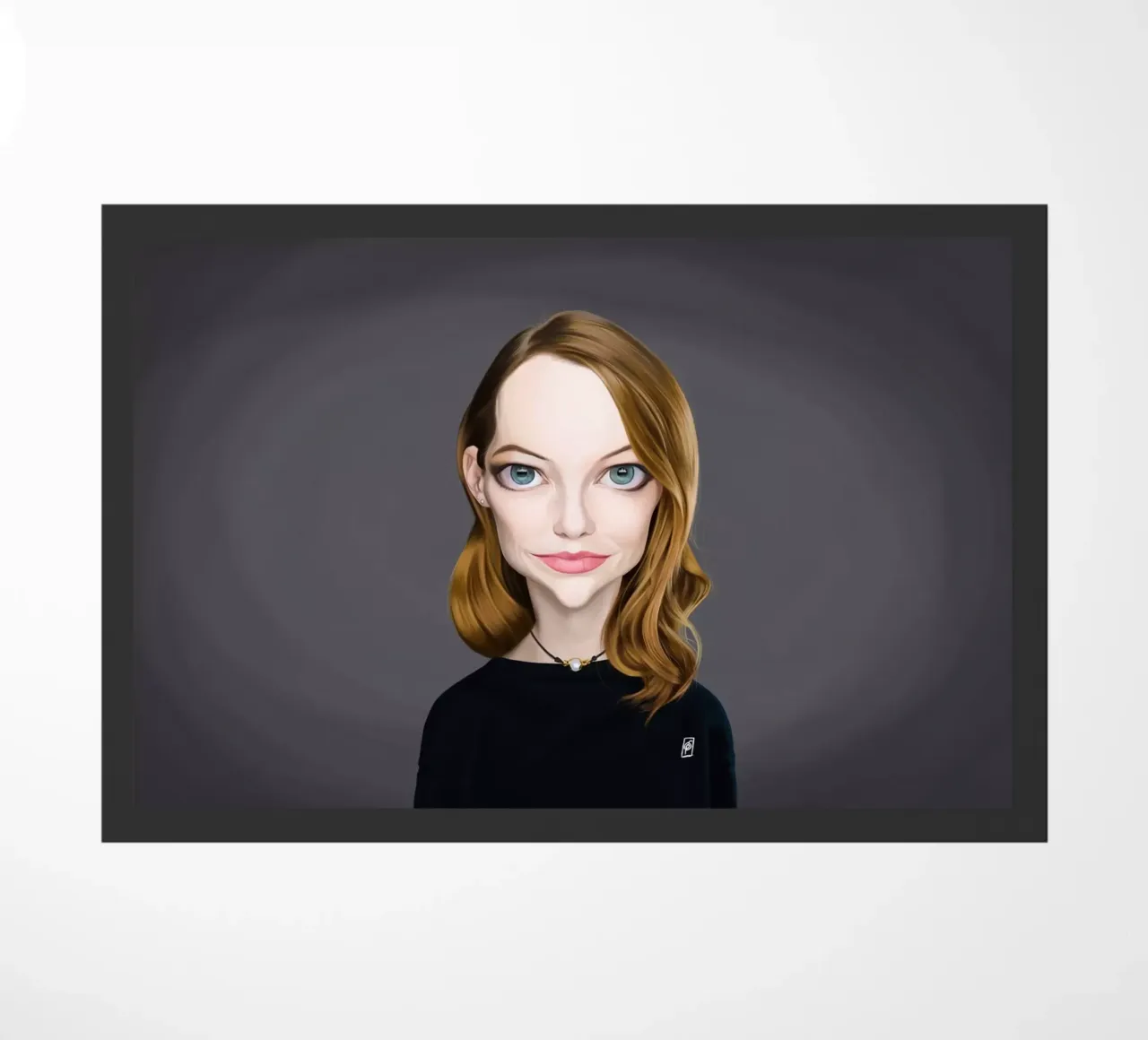 Emma Stone doormat by Rob Art | Illustration