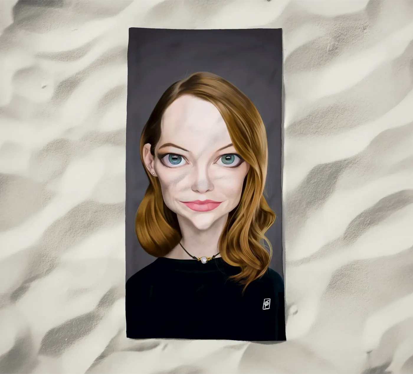 Emma Stone telo mare da Rob Art | Illustration