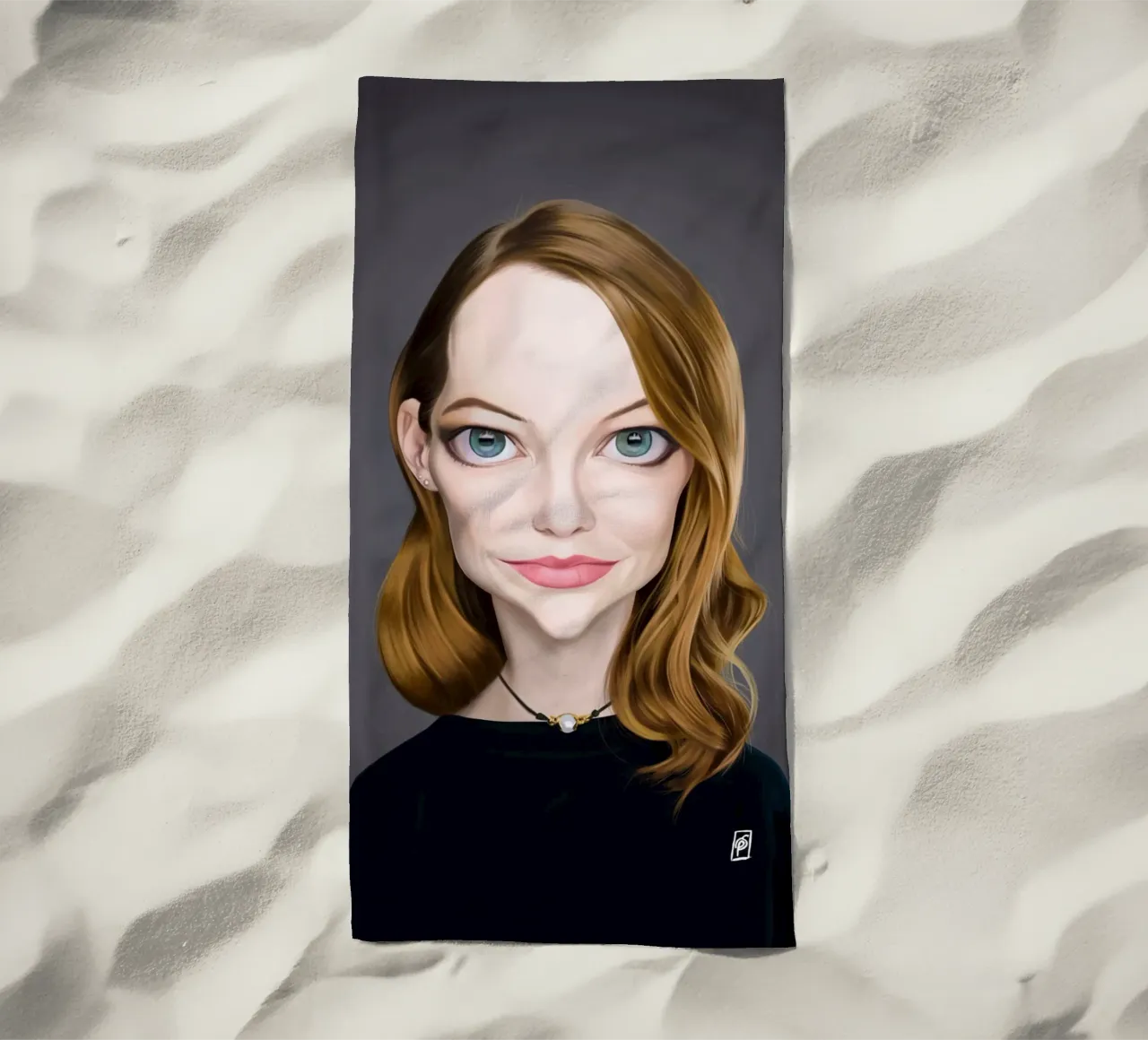 Emma Stone telo mare da Rob Art | Illustration