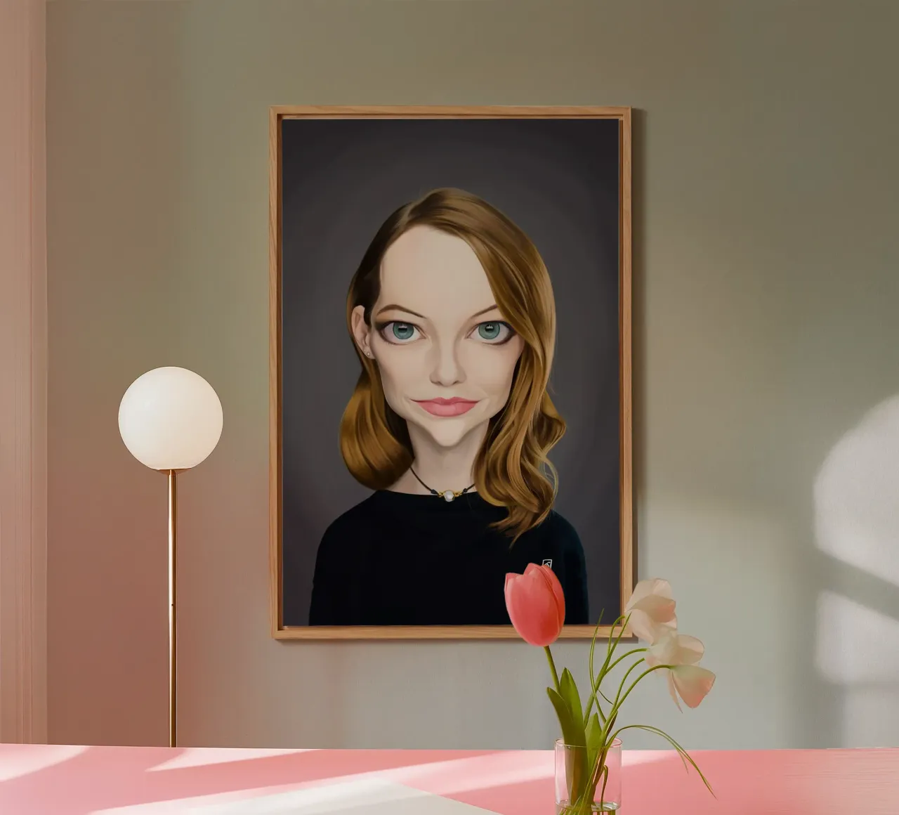 Emma Stone alluminio dibond da Rob Art | Illustration