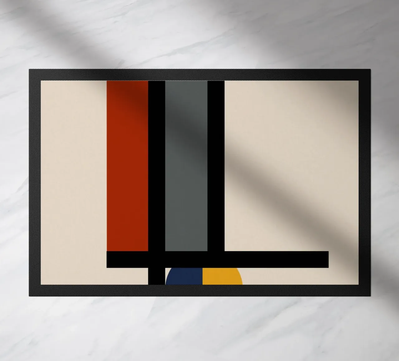 Cerchi e quadrati Bauhaus 06 zerbino da Little Dean