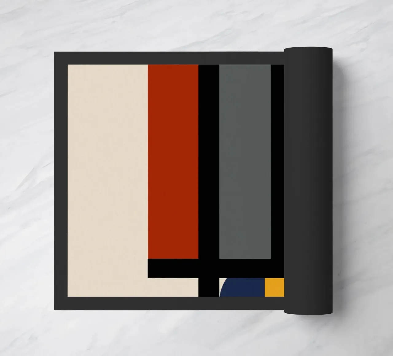 Cerchi e quadrati Bauhaus 06 zerbino da Little Dean