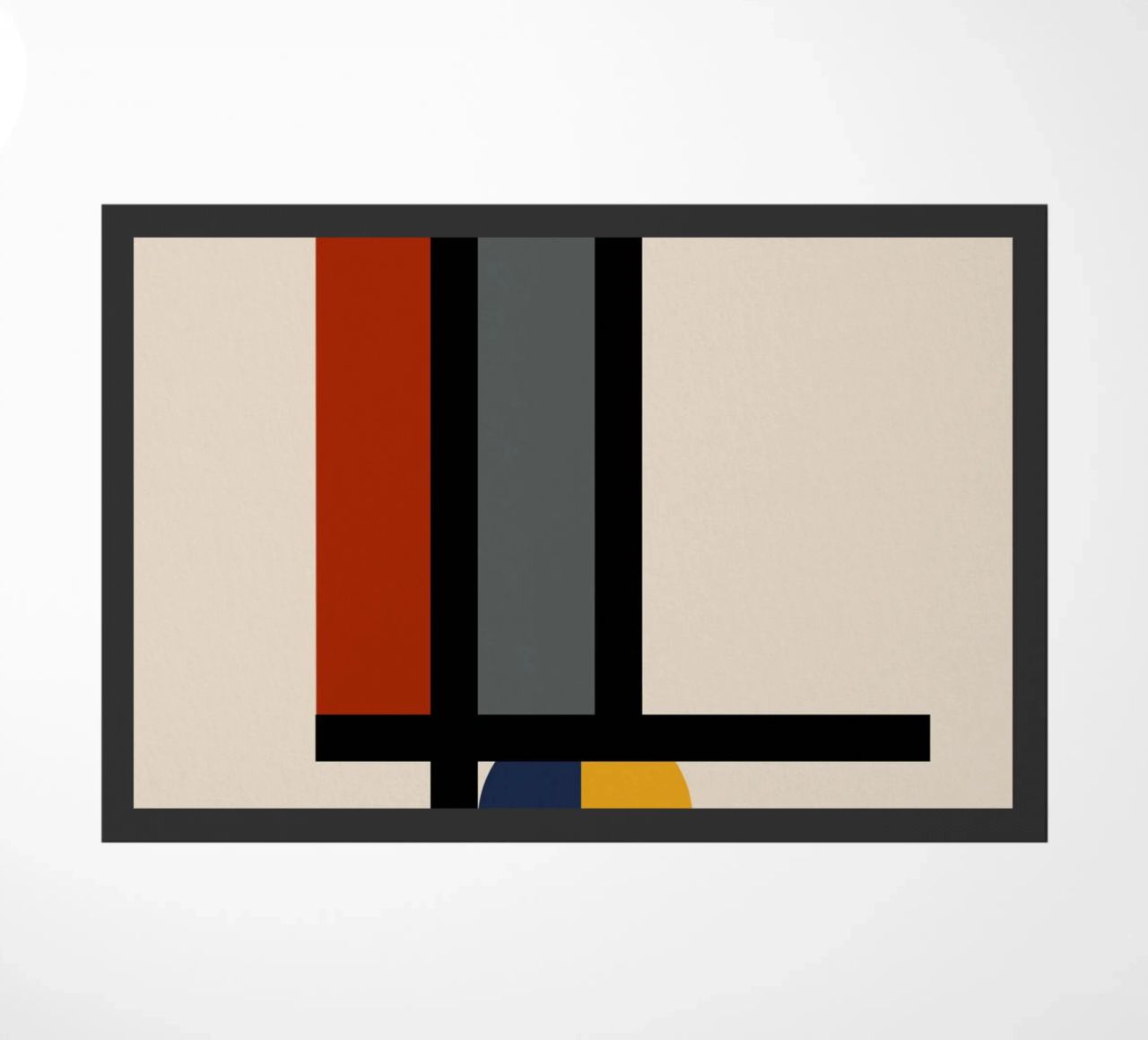 Cerchi e quadrati Bauhaus 06 zerbino da Little Dean