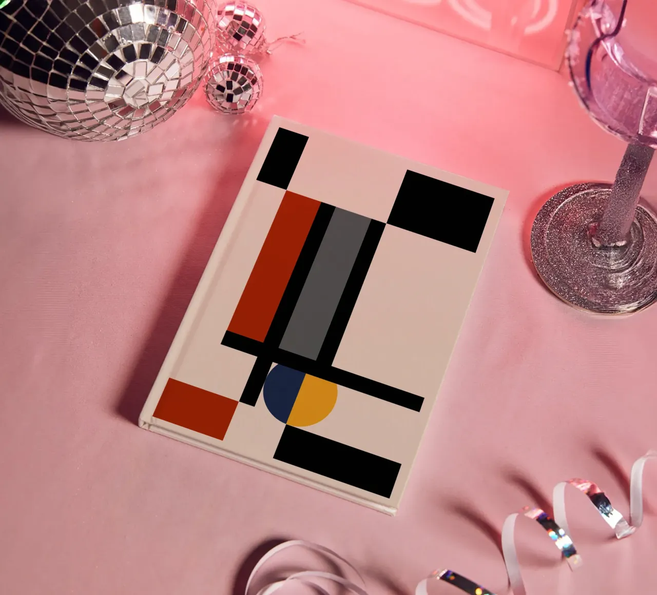 Bauhaus circles and squares 06 notebook by Little Dean