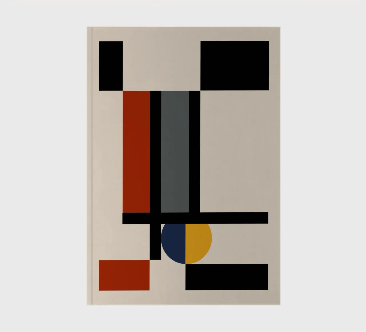 Bauhaus circles and squares 06 notebook by Little Dean