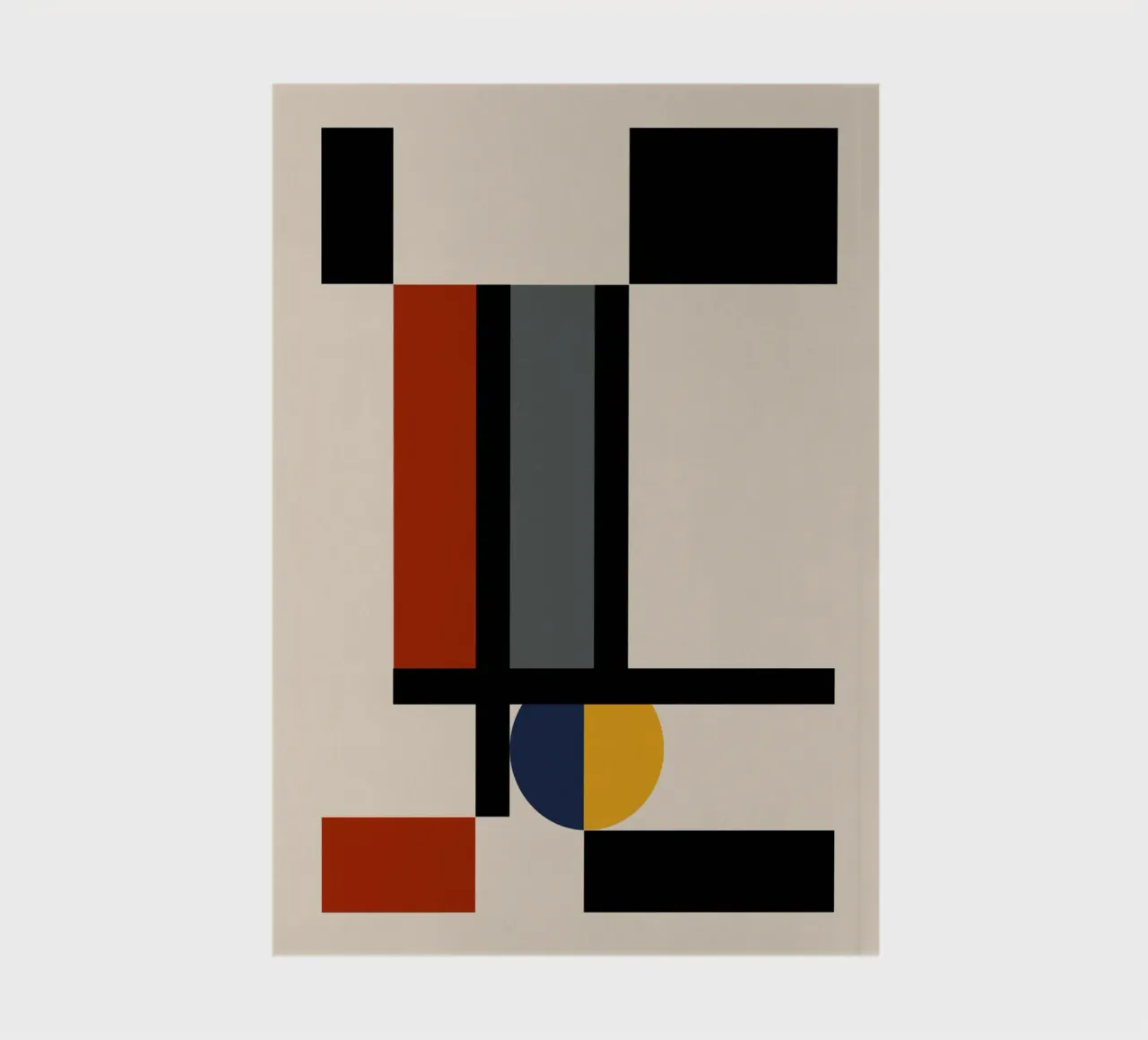 Bauhaus circles and squares 06 notebook by Little Dean