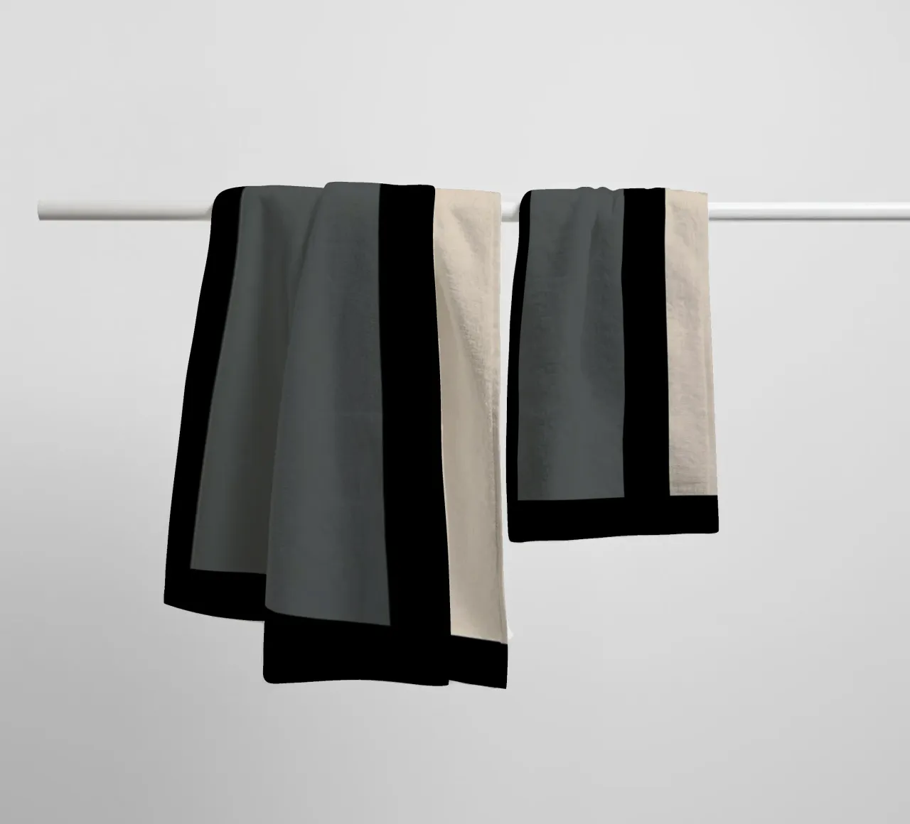 Bauhaus circles and squares 06 towel by Little Dean