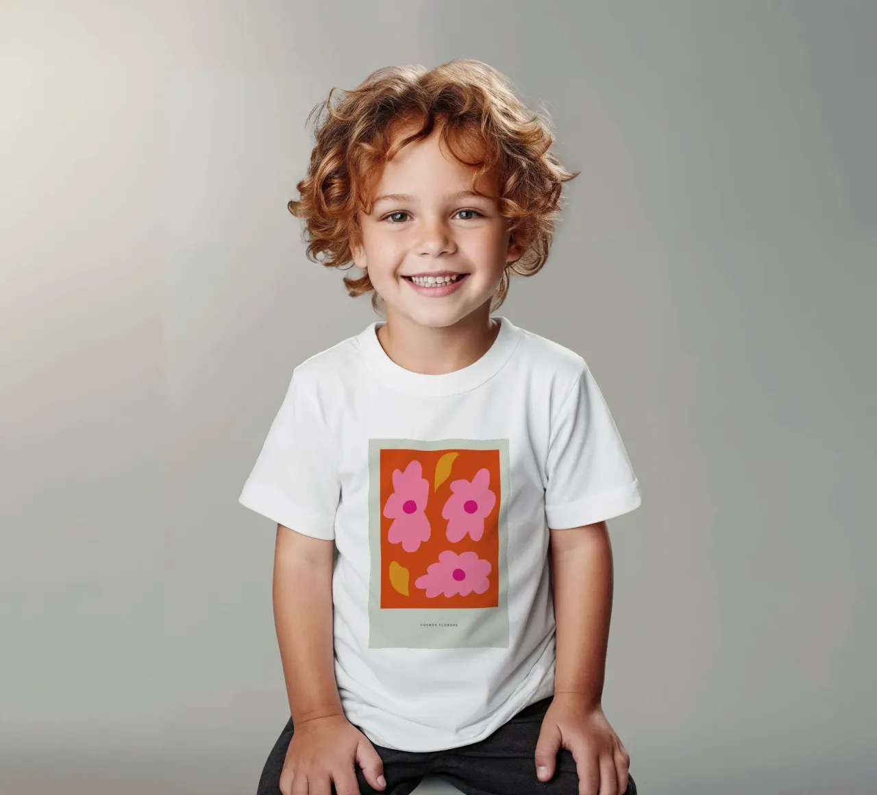 Cosmos Flowers II kids t-shirt by Studio One