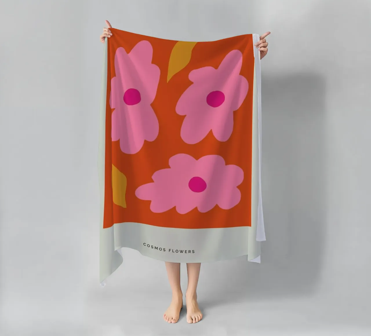 Cosmos Flowers II beach towel by Studio One