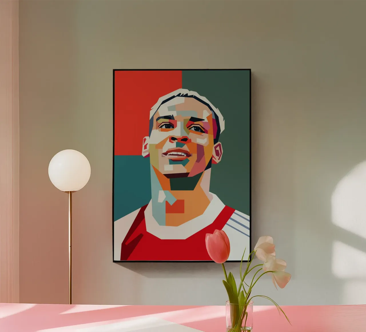 Anthony giocatore di calcio plexiglass da Hantamrata