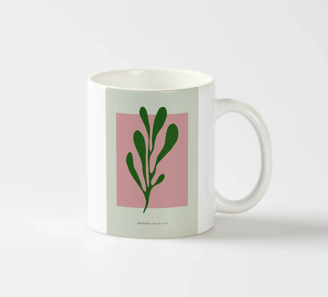 Pressed Calla Lily Keramik Tasse von Studio One