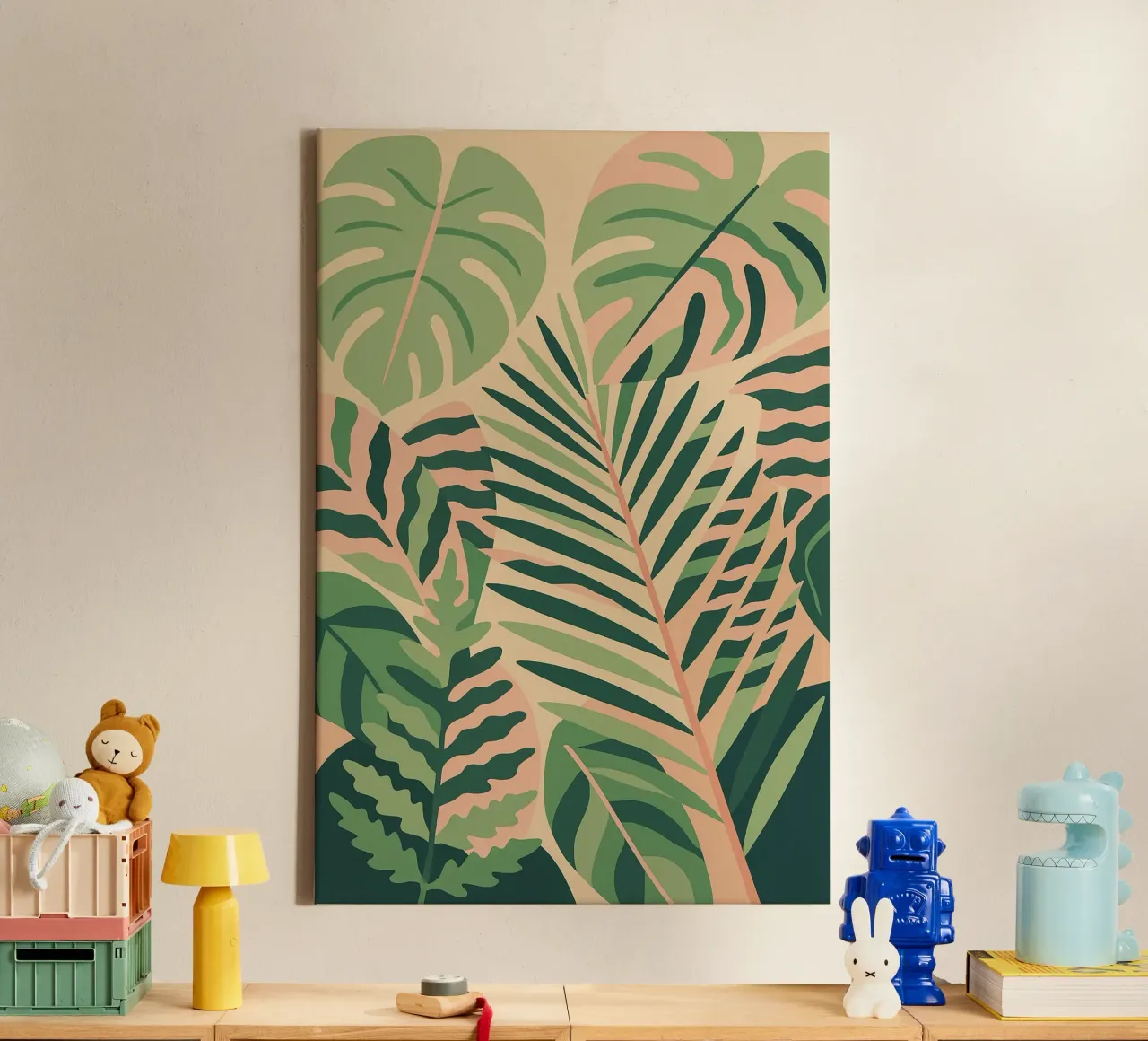 Foglie tropicali II tela con Cornice a cassetta da Aquarevo