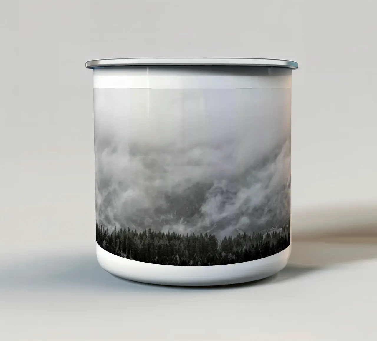 Alp With A View Emaille Tasse von Nur Mut