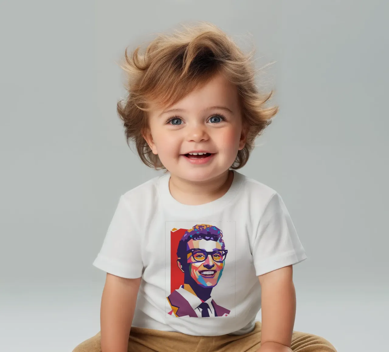 Buddy Holly pop art maglietta neonato da Hantamrata